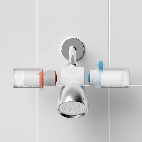 Duo Replacement Cartridges installed in shower filter