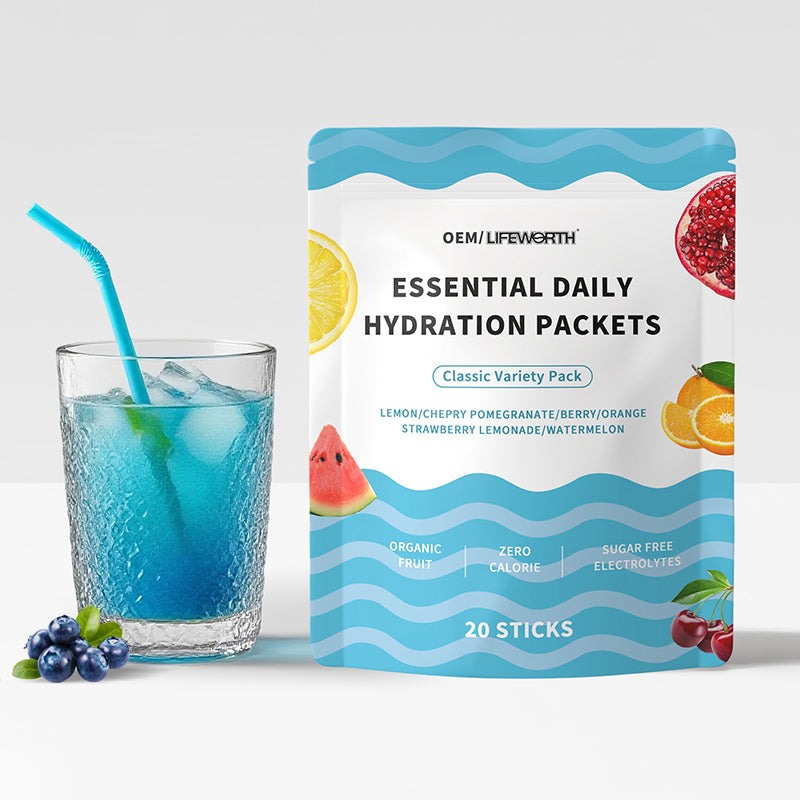 Essential Daily Hydration Packets variety pack, 20 sticks