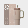 Stainless steel 32 oz straw mug with handle and box